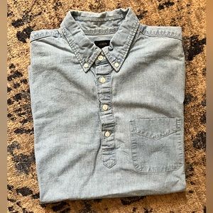 J. Crew Chambray Long Sleeve Men’s Shirt. Medium.